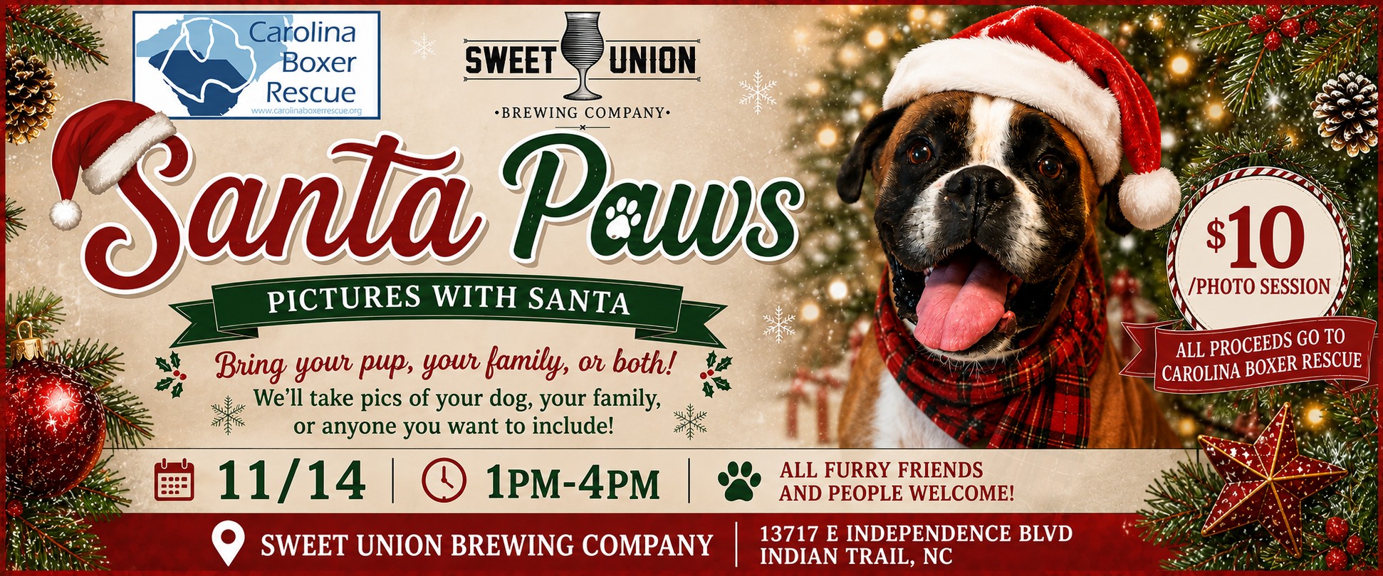 You are currently viewing Santa Paws at Sweet Union Brewing