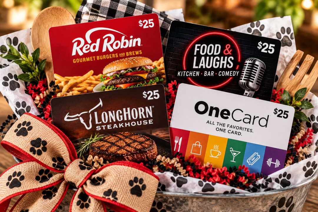 Lunch or Supper Is on Us Gift Card Basket